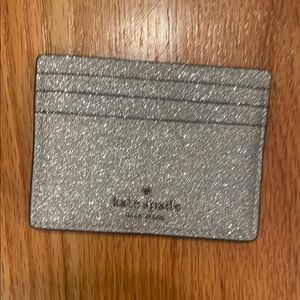Kate Spade Silver Glitter Card Holder